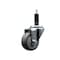 Service Caster 3'' SS Thermoplastic Rubber Wheel Swivel 1'' Expanding Stem Caster SCC-SSEX20S314-TPRB-1 - alternate 1